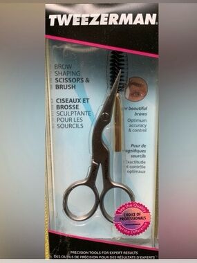Tweezerman Brow Shaping Scissors & Brush Duo